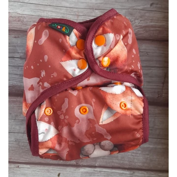 PUL pelenka külső rókás (One size 6-16 kg-ig)