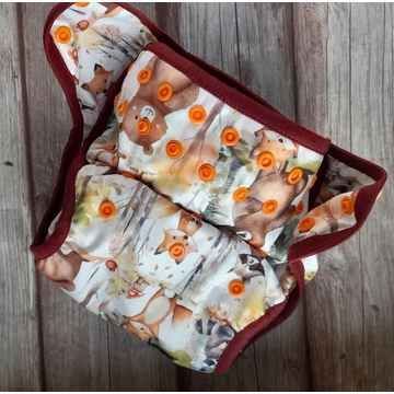 PUL pelenka külső erdei állatok (One size 6-16 kg-ig)