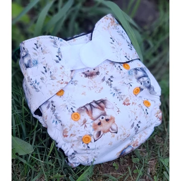Gyapjú mosható pelenka külső mintás