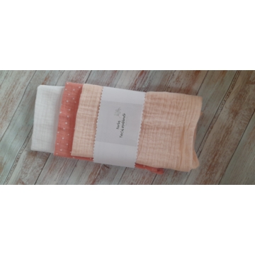 textil zsebkendő szett (barackhab)