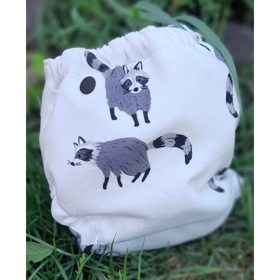 Gyapjú mosható pelenka pamut dekorral patentos(mosómaci)